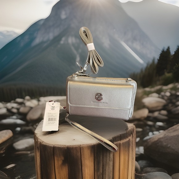 Christian Lacroix Handbags - NWT‎ Gift CXL Christian Lacroix Blake Pewter Pebble Flap Snap Magnetic Closure